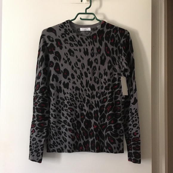 NWT EQUIPMENT Sloane Crew 100% Cashmere Cheetah Print Sweater XS - Picture 1 of 6